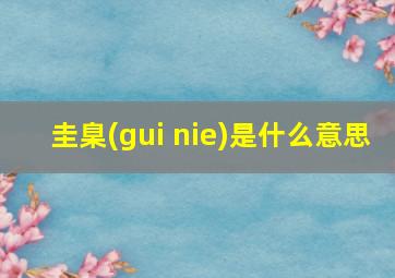 圭臬(gui nie)是什么意思